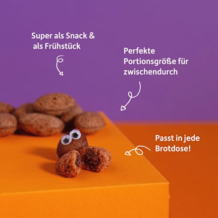 Kindersnack Knusper Bits Kakao Nuss, für Schulkinder Freche Freunde