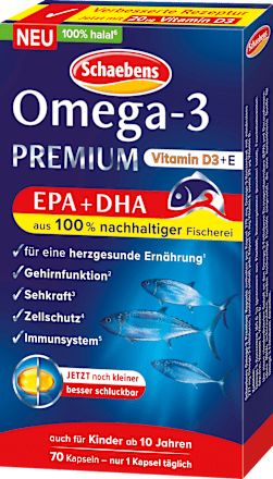 Omega-3 Premium Fischöl Kapseln 70 St Schaebens