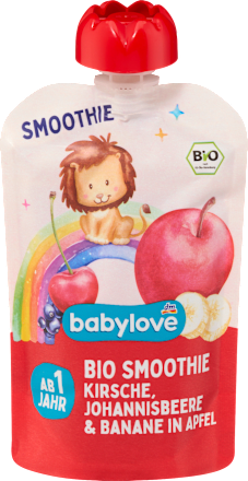 Quetschie Smoothie Kirsche, Johannisbeere & Banane in Apfel, ab 1 Jahr babylove