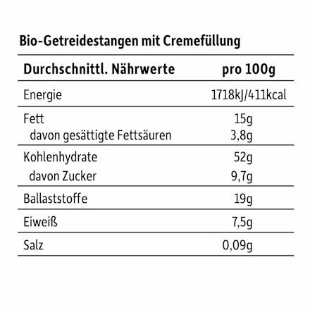 Kindersnack Crunchy Sticks mit Cremefüllung Haselnuss, Kakao & Kokos ab 4 Jahren Freche Freunde