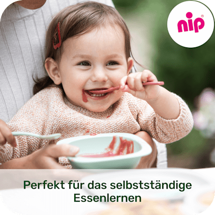 Esslernbesteck grün 2tlg. Nip