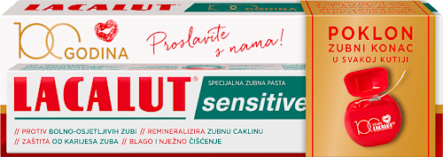 Pasta za zube Sensitive + poklon zubni konac LACALUT
