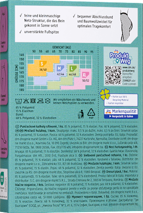 Strumpfhose mit Netzstruktur schwarz Gr. 42/44 Fascino