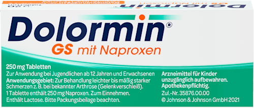 Dolormin GS mit 250 mg Naproxen Tabletten Dolormin