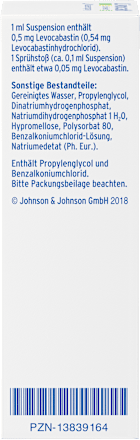 Livocab direkt Nasenspray 0,05 % Levocabastin, Suspension Livocab