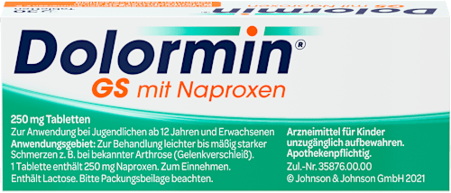 Dolormin GS mit Naproxen 250 mg Tabletten Dolormin