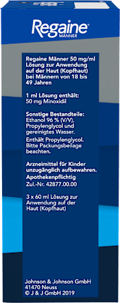 Regaine Männer 50 mg/ml Minoxidil Lösung (3x60 ml) Regaine