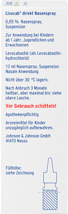 Livocab direkt Nasenspray 0,05 % Levocabastin, Suspension Livocab