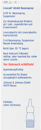Livocab direkt Nasenspray 0,05% Levocabastin, Suspension Livocab