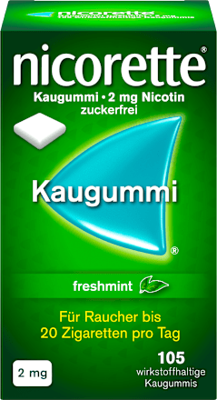 nicorette Kaugummi 2 mg Nicotin freshmint nicorette