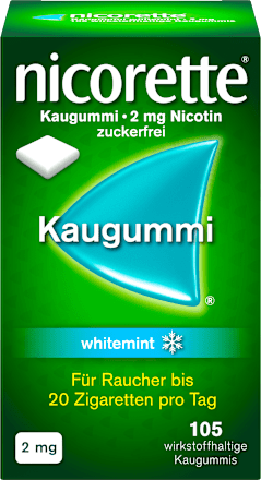 nicorette Kaugummi 2 mg Nicotin whitemint nicorette