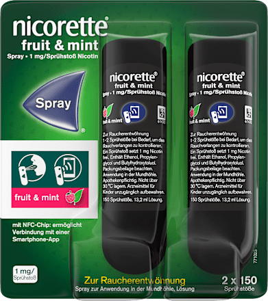 nicorette fruit & mint Spray 1 mg Nicotin/Sprühstoß nicorette