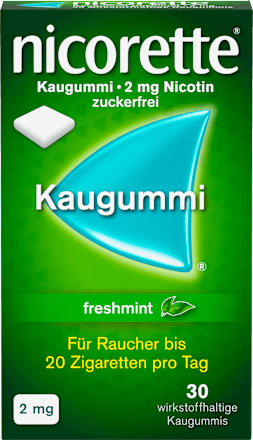 nicorette Kaugummi 2 mg Nicotin freshmint nicorette