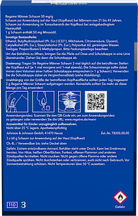 Regaine Männer 50 mg/g Minoxidil Schaum (3x60 g) Regaine