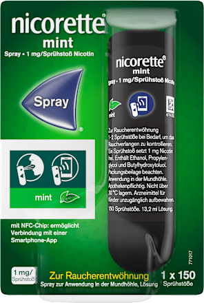 nicorette mint Spray 1mg Nicotin/Sprühstoß, Lösung nicorette