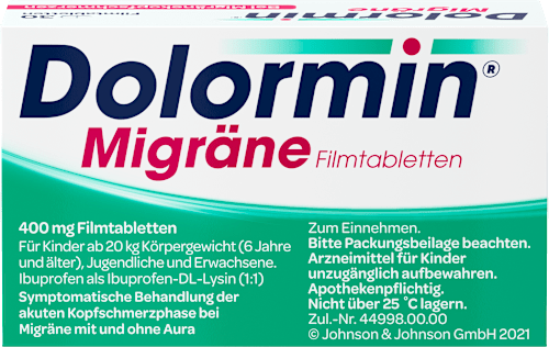 Dolormin Migräne 400 mg Ibuprofen Filmtabletten Dolormin
