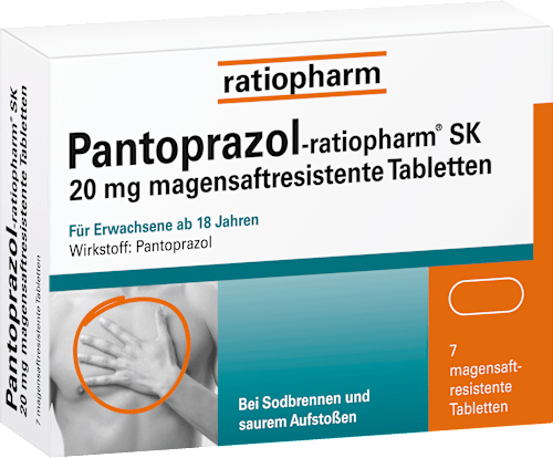 Pantoprazol-ratiopharm® SK 20 mg magensaftresistente Filmtabletten ratiopharm