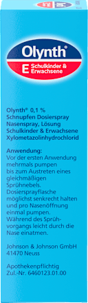 Olynth 0,1% Schnupfen Dosierspray Olynth