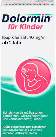Dolormin für Kinder Ibuprofensaft 40 mg/ml Dolormin