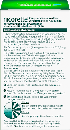nicorette Kaugummi 4 mg Nicotin freshfruit nicorette