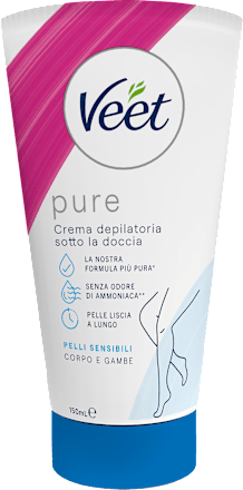 Crema depilatoria sotto la doccia, pelli sensibili Veet