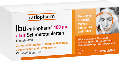 ratiopharm Ibu-ratiopharm 400mg akut Schmerztabletten  ratiopharm