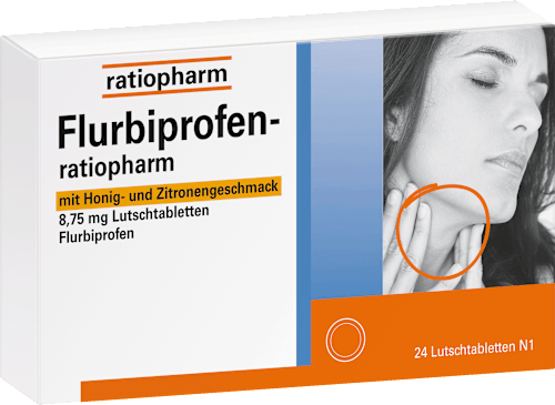 Flurbiprofen-ratiopharm mit Honig- und Zitronengeschmack 8,75 mg Lutschtabletten ratiopharm