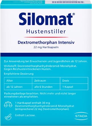 Silomat Hustenstiller Dextromethorphan Intensiv 22 mg Hartkapseln  Silomat