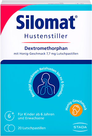 Silomat Hustenstiller Dextromethorphan mit  Honig-Geschmack 7,7 mg Lutschpastillen Silomat