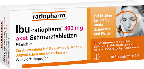ratiopharm Ibu-ratiopharm 400mg akut Schmerztabletten  ratiopharm