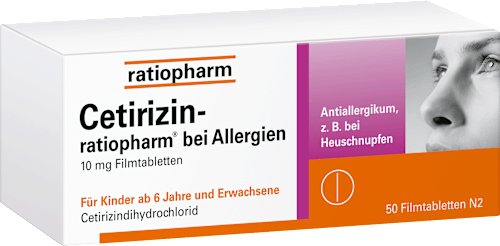 ratiopharm Cetirizin-ratiopharm bei Allergien 10 mg Filmtabletten ratiopharm