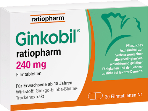 ratiopharm Ginkobil ratiopharm 240 mg Filmtabletten Ginkobil