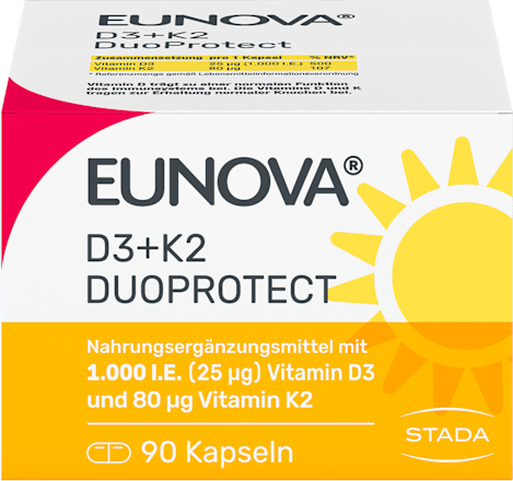 EUNOVA D3+K2 DuoProtect 1.000 I.E.Kapseln 90 St EUNOVA