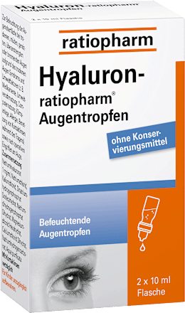 Hyaluron-ratiopharm® Augentropfen Natriumhyaluronat 1 mg/ml 2x10ml ratiopharm