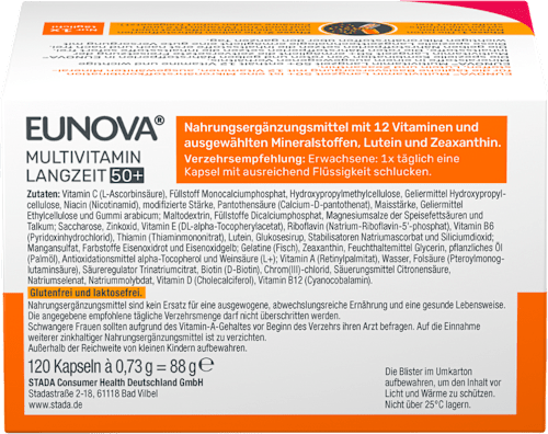 EUNOVA Multivitamin Langzeit 50+, Kapseln 120 St EUNOVA