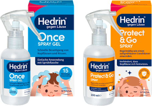HEDRIN Vorteilspack (60 ml ONCE Spray Gel + 100 ml Protect & Go Spray) Hedrin