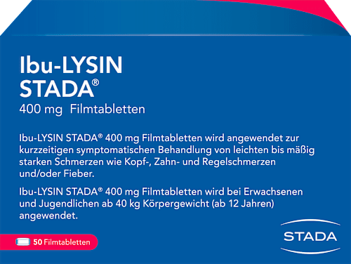 Ibu-LYSIN STADA 400 mg Ibuprofen, Filmtabletten STADA