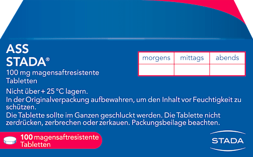 ASS STADA 100 mg magensaftresistente Tabletten STADA