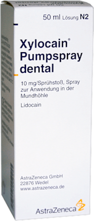 Xylocain Pumpspray dental Lidocain 10 mg/Sprühstoß Spray zur Anwendung in der Mundhöhle Xylocain