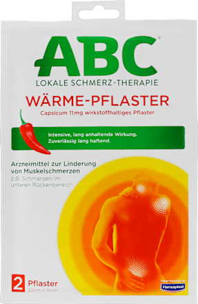 ABC Lokale Schmerz-Therapie Wärme-Pflaster Capsicum 11 mg wirkstoffhaltiges Pflaster Cayennepfeffer-Dickextrakt Hansaplast