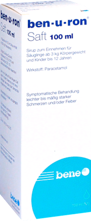 ben-u-ron Saft 40 mg/ml Paracetamol Sirup ben-u-ron
