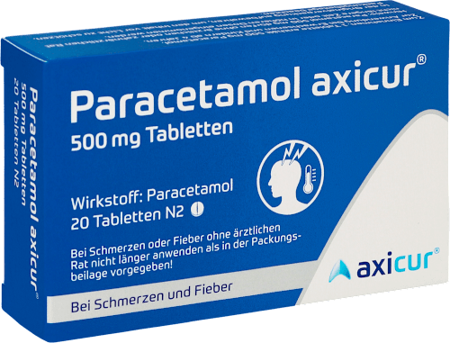 Paracetamol axicur 500 mg Tabletten axicur