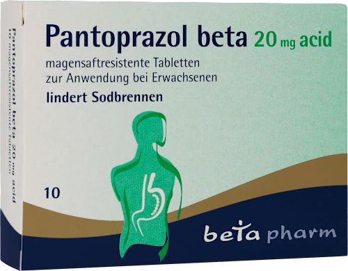 betapharm Pantoprazol beta 20 mg acid magensaftresistente Tabletten betapharm
