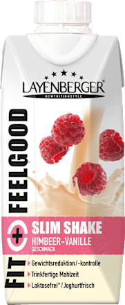 Diät Shake, Slim Shake Himbeer & Vanille, trinkfertig Layenberger Fit+Feelgood