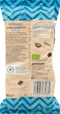 Wafle ryżowe mlecznej czekoladzie dmBio