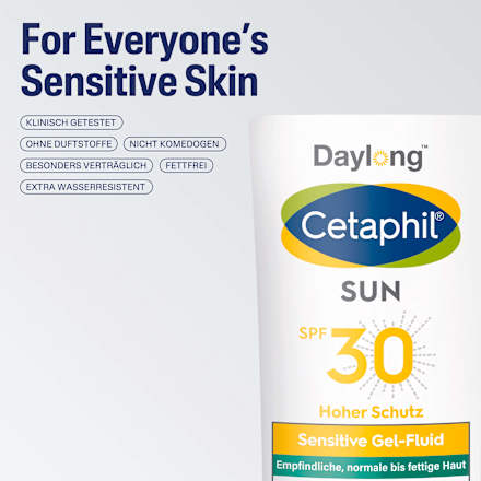 Cetaphil Daylong SPF 30 Sensitiv Gel-Fluid Sonnenschutz Gesicht Cetaphil Daylong