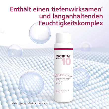 U10 Lipolotio Körperlotion 10% Urea sehr trockene und juckende Haut EXCIPIAL
