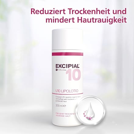 U10 Lipolotio Körperlotion 10% Urea für sehr trockene und juckende Haut  EXCIPIAL