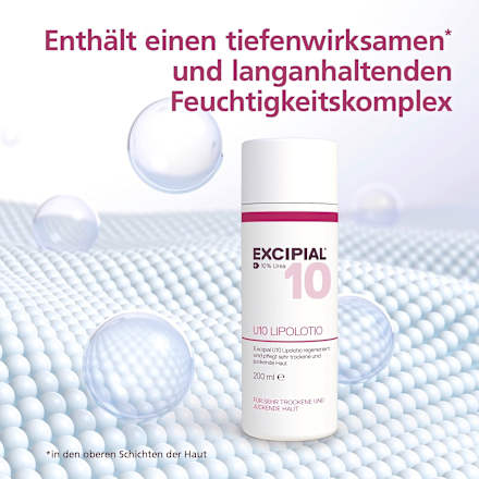 U10 Lipolotio Körperlotion 10% Urea für sehr trockene und juckende Haut  EXCIPIAL
