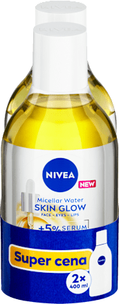 rozjasňující dvoufázová micelární voda Skin Glow 2x400 ml NIVEA